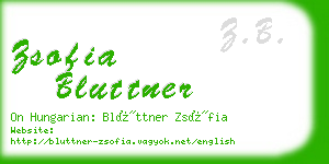 zsofia bluttner business card